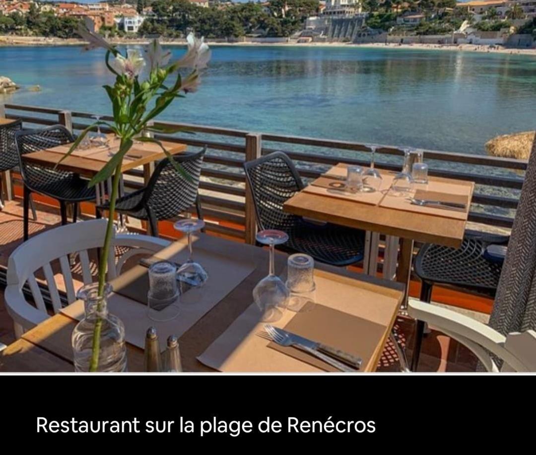 Joli Studio Les Pieds Dans L Eau Avec Place De Parking Gratuite Bandol Kültér fotó